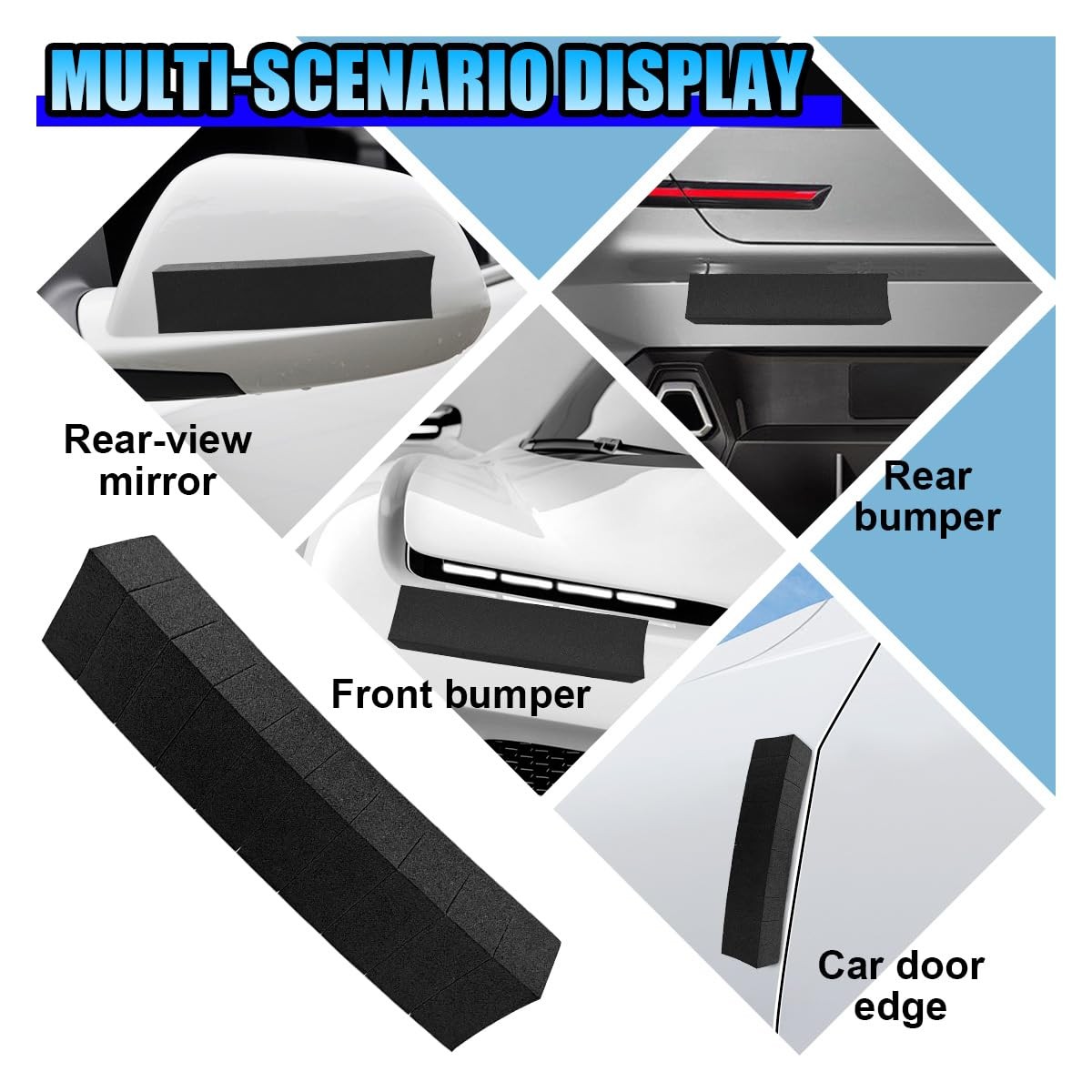 4PCS Car Door Edge Guards, EVA Foam Bumper Guard Strip with Adhesive, Anti-Sc…