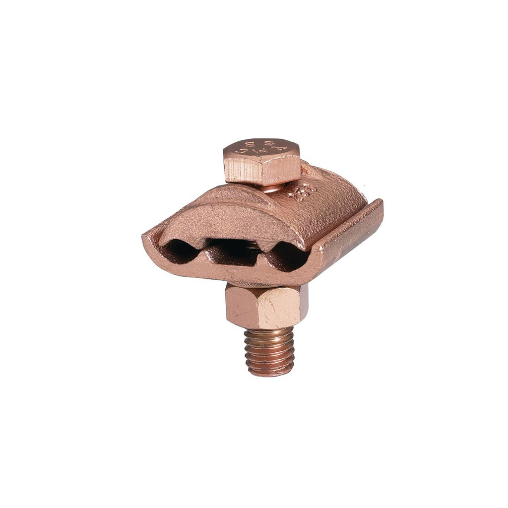 BURNDY GCL30 Cast Copper Alloy Ground Clamp, 4 Str. – 300, Cable to Bar