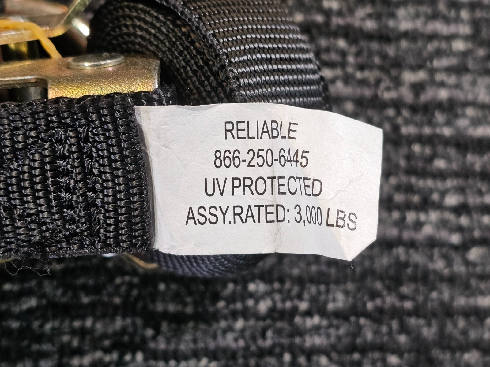 (QTY 5) Reliable Ratchets UV protected 1″ x 63″ Long w/ S-Hooks 3,000 lbs Rated