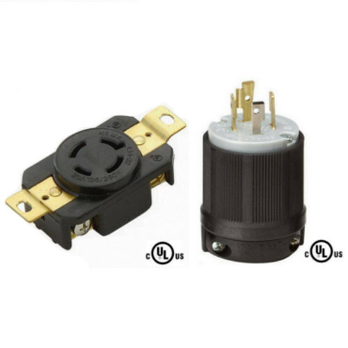 AC 250V 125V 20A Nema L14-20P 4-Prong Twist Lock Male Replacement Plug
