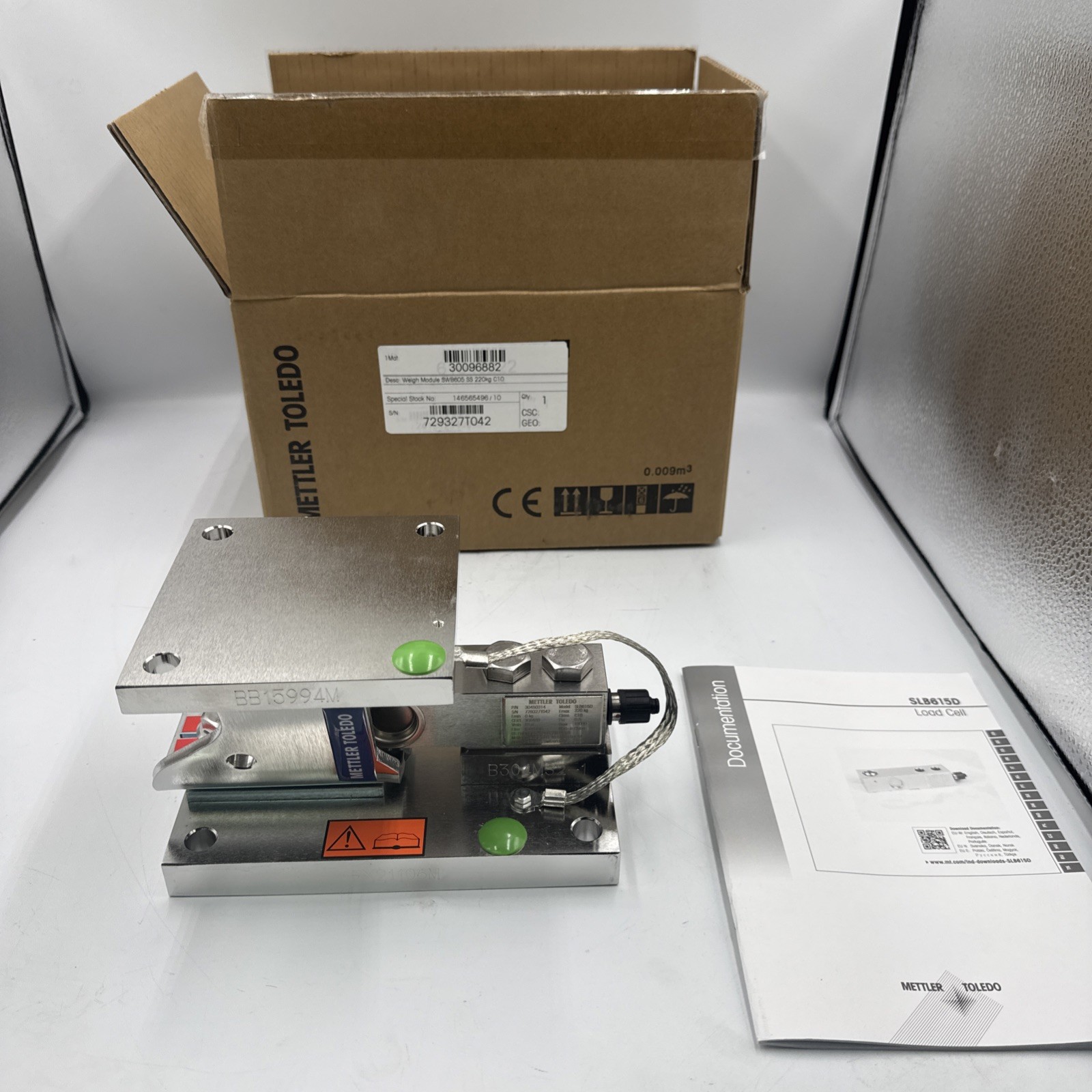 NEW!! METTLER TOLEDO SWB605 SS WEIGH MODULE W/ SLB615D LOAD CELL