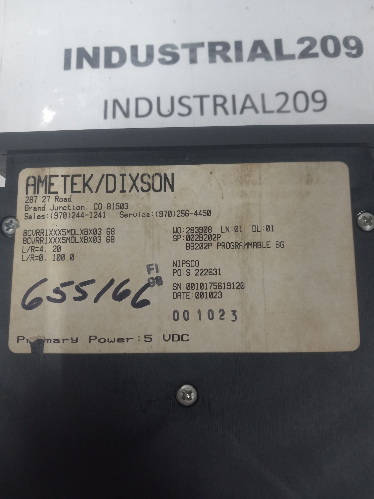 AMETEK/DIXSON BCVRR1XXX5MDLXBX03-68 SWITCHBOARD BARGRAPH