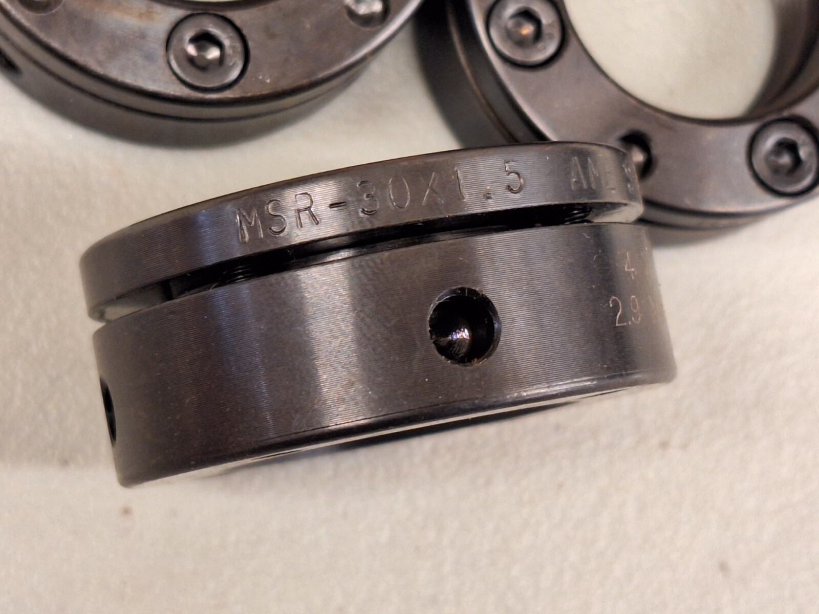 LOT of 4 NOS AME / Spieth MSR-30X1.5 Clamping Lock Nut M4X12 Thread 48mm OD