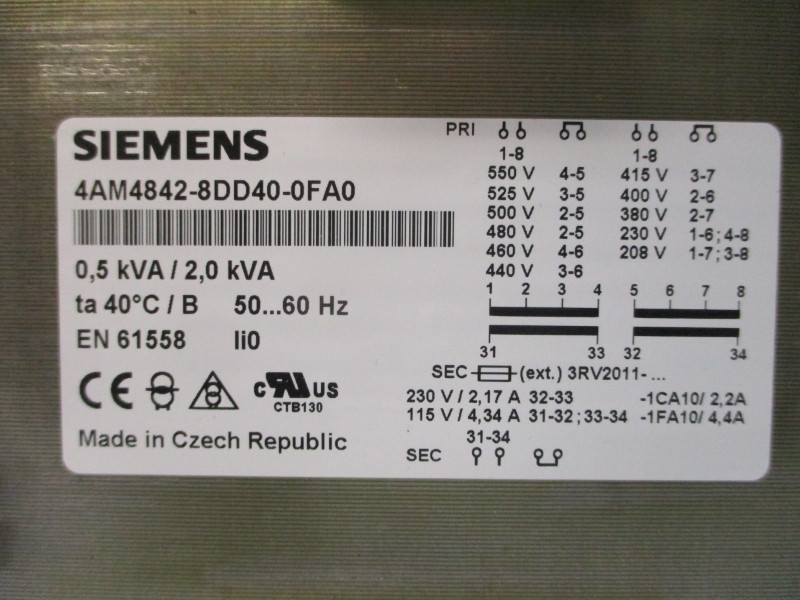 SIEMENS 4AM4842-8DD40-0FA0 550V 4.4A NSMP