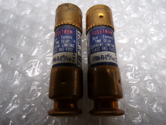 FUSETRON FRN-R-5-6/10 FUSE LOT OF 2 NSNP
