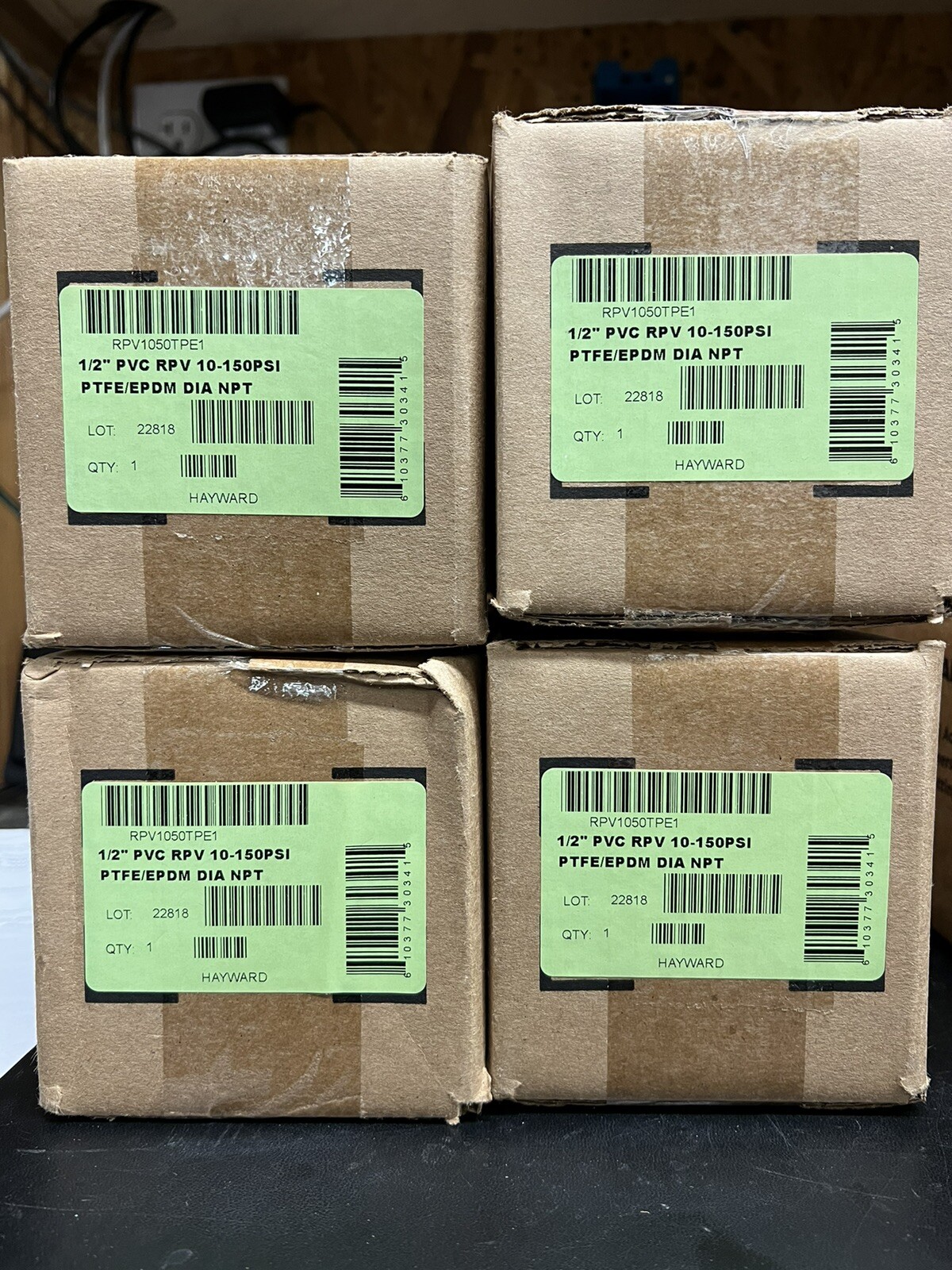 HAYWARD RBV5050TPE1 Back Pressure Valve, 1/2″, PVDF/TFE/EPDM, 10-150 psi, FPT