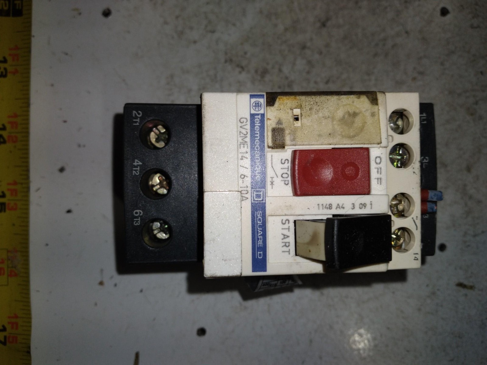 TELEMECANIQUE SQUARE D GV2ME14 / 6-10A 690V 6KV 50/60HZ 120-600VAC