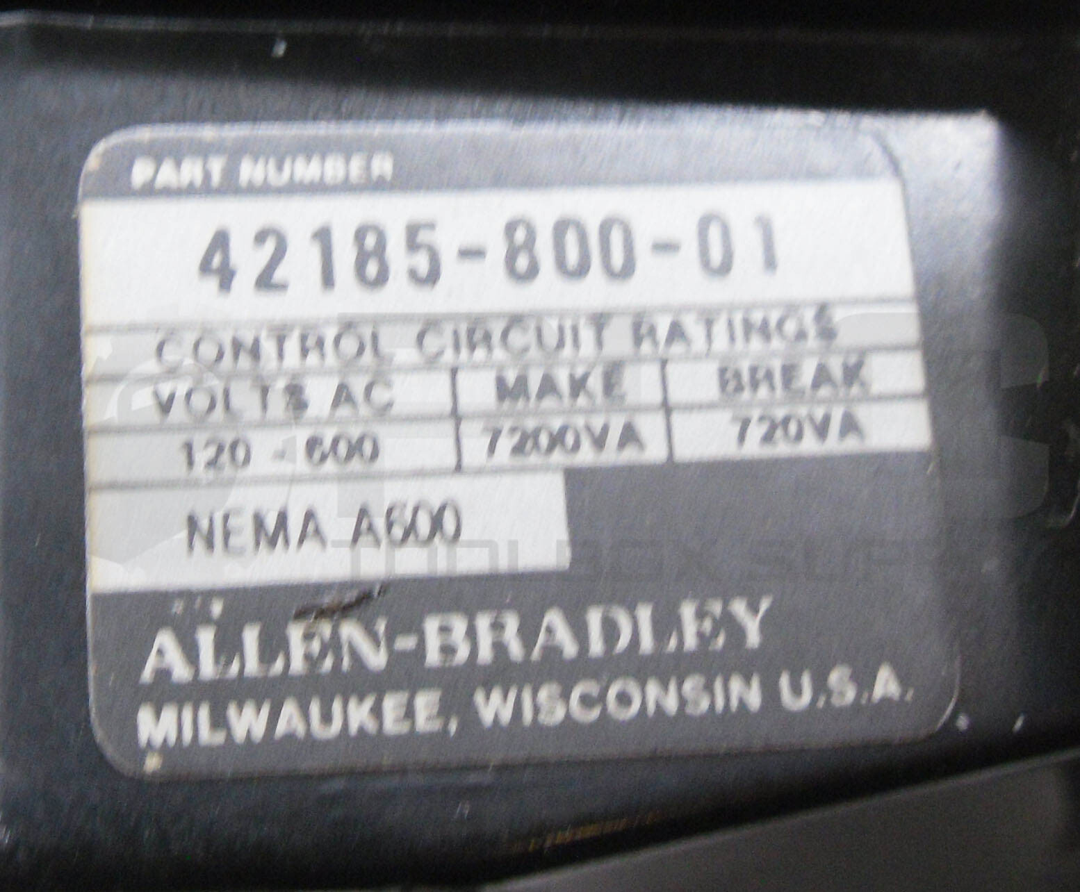 ALLEN BRADLEY 509-BOD /B CONTACTOR W/ CB236 COIL W/ 42185-800-01 W/ (3) W52