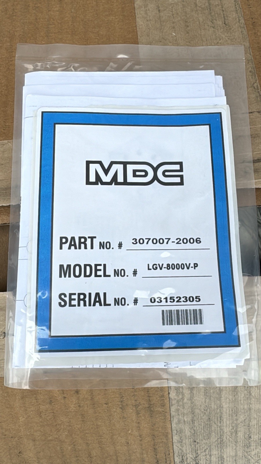 MDC LGV-8000V-P 8” Pneumatic High Vacuum Gate Valve 307007-2006 New w/Docs
