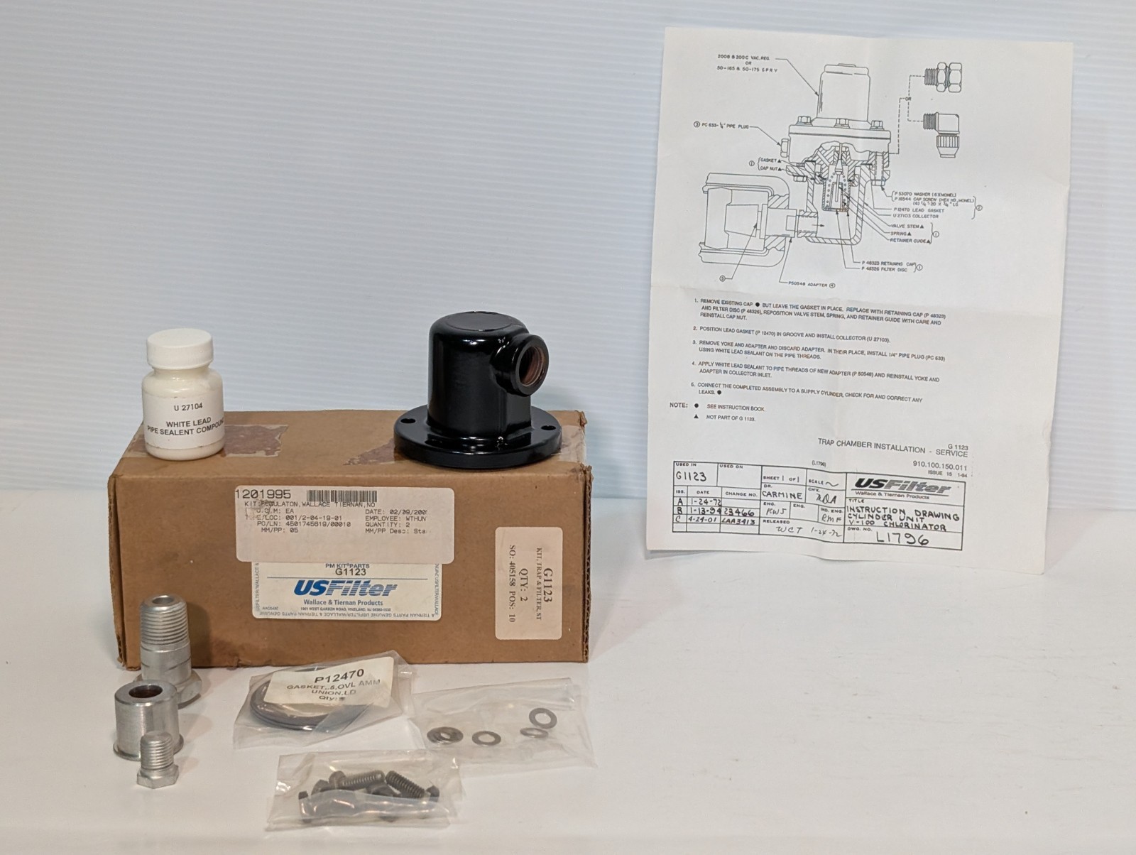 Wallace & Tiernan G1123 US Filter Industrial Trap Regulation Kit, P12470 Gasket