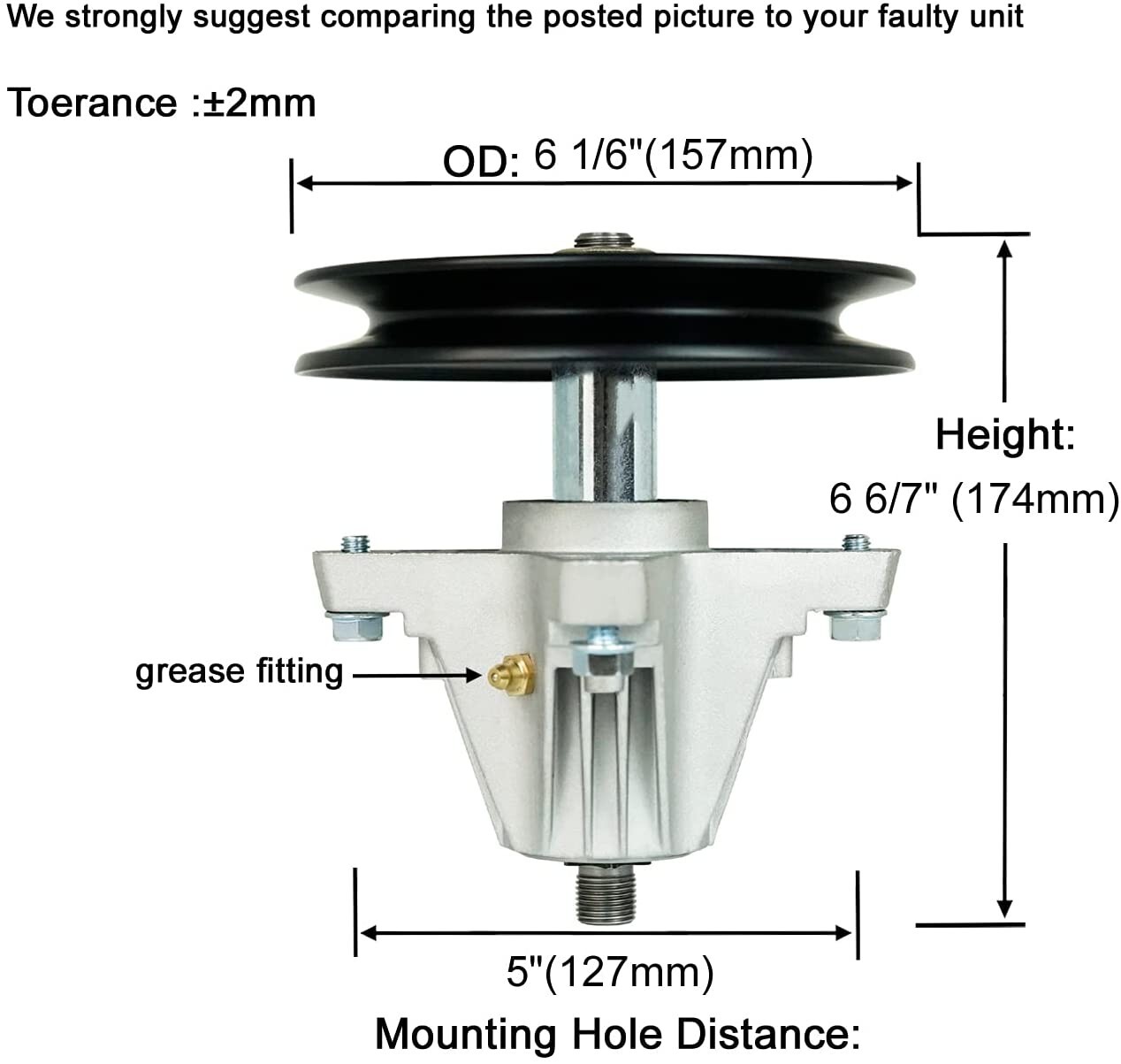 MTD OEM REPLACEMENT SPINDLE ASSEMBLY 918-04822