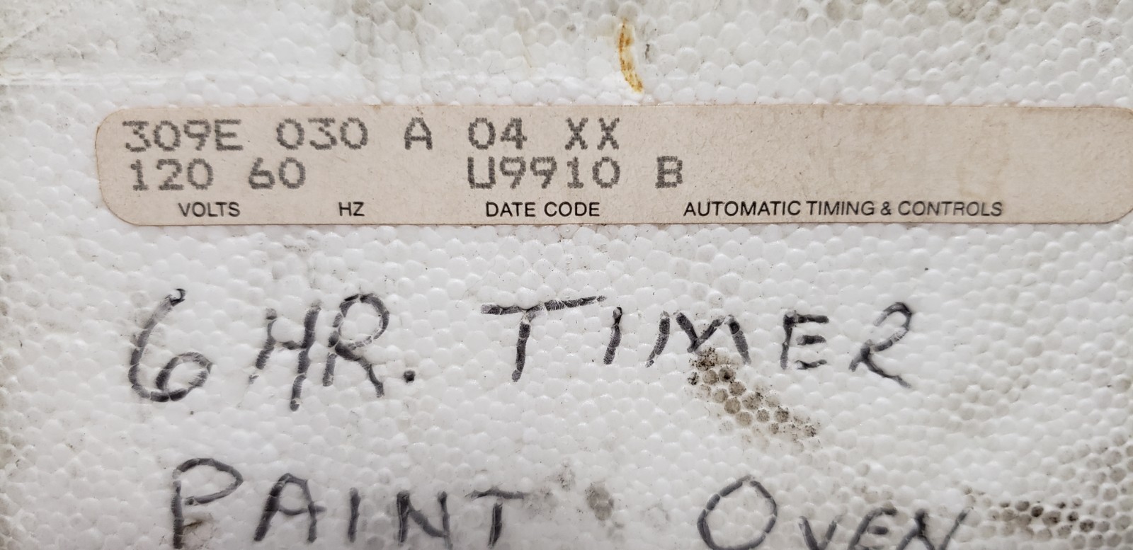 ATC 309E 030 A 04 XX MOTOR DRIVEN PUSHBUTTON TIMER, 120VAC/60Hz (PARTS ONLY)
