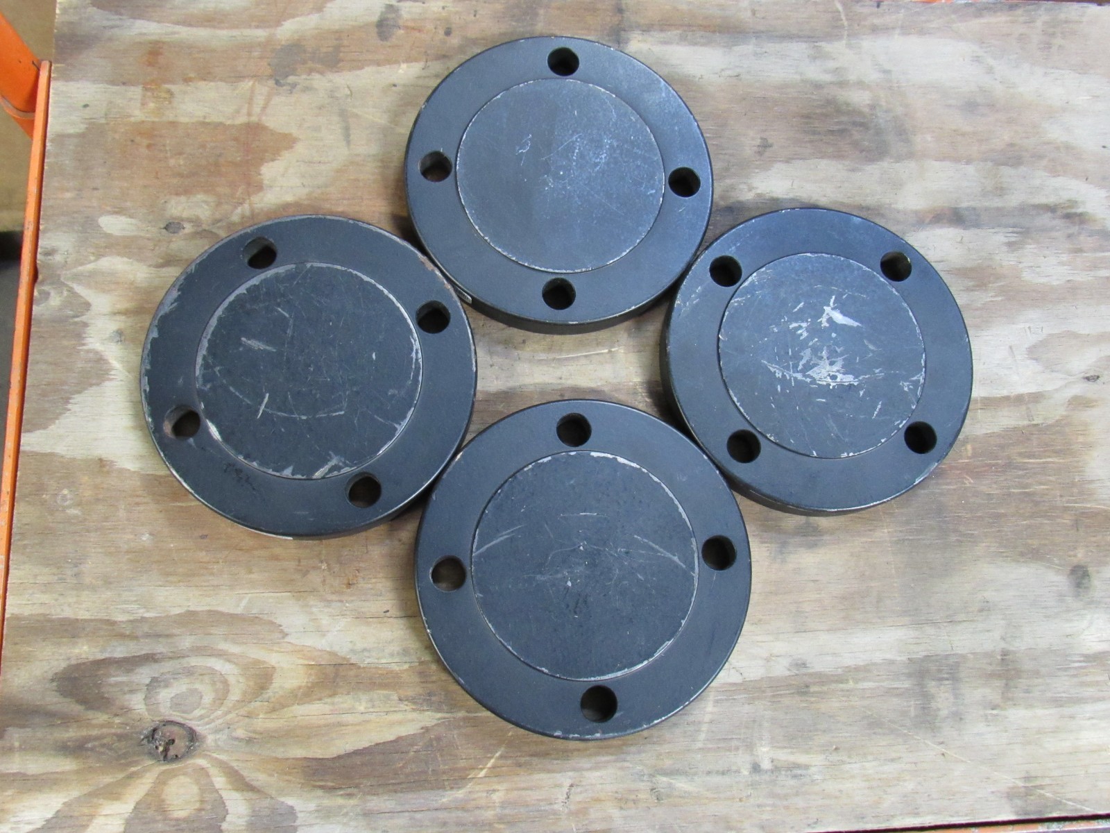 New Lot of 4 Kerkau 3″ 4 Bolt Steel Raised Face Blind Flange #150 A105 B16.5