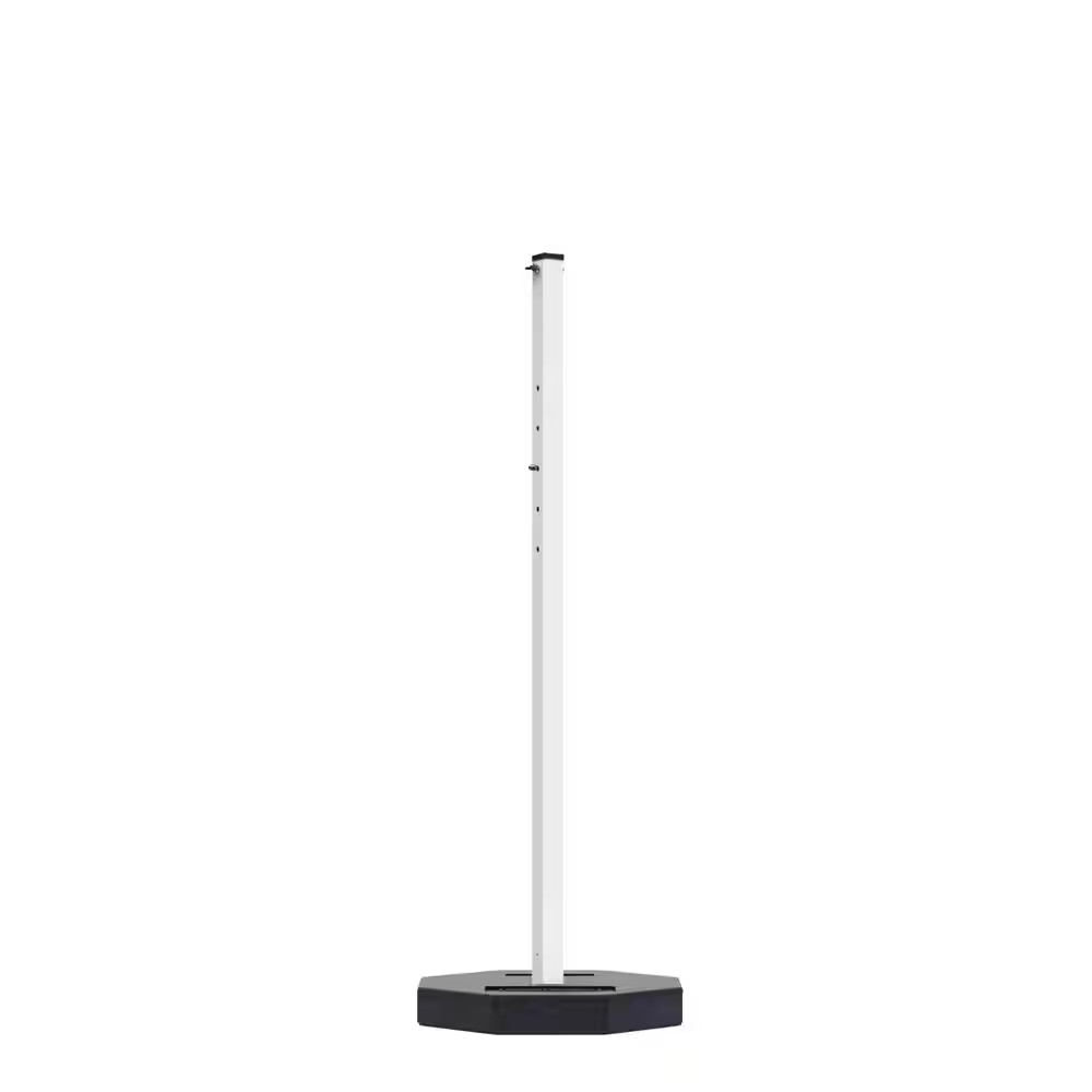 30 Lbs. 60 In. White Portable Post Rubber Base Sign Stand