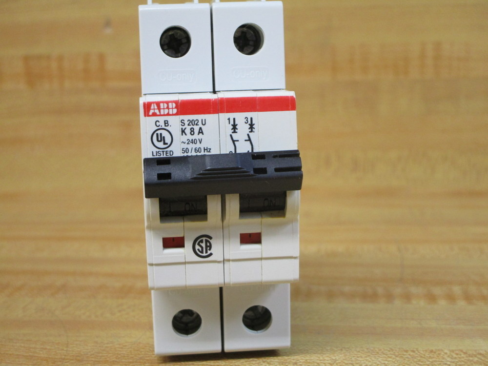 Asea Brown Broveri S202U-K8 ABB 8A Circuit Breaker S202UK8 Chipped