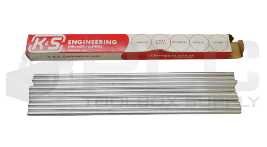 LOT OF 2 NEW BOX OF 10 K & S ENGINEERING 106 ALUMINUM TUBE 1/4″ TOTAL 20
