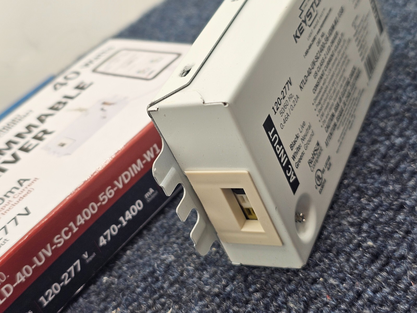 Keystone KTLD-40-UV-SC1400-56-VDIM-W1/USB, US Class 2 LED driver