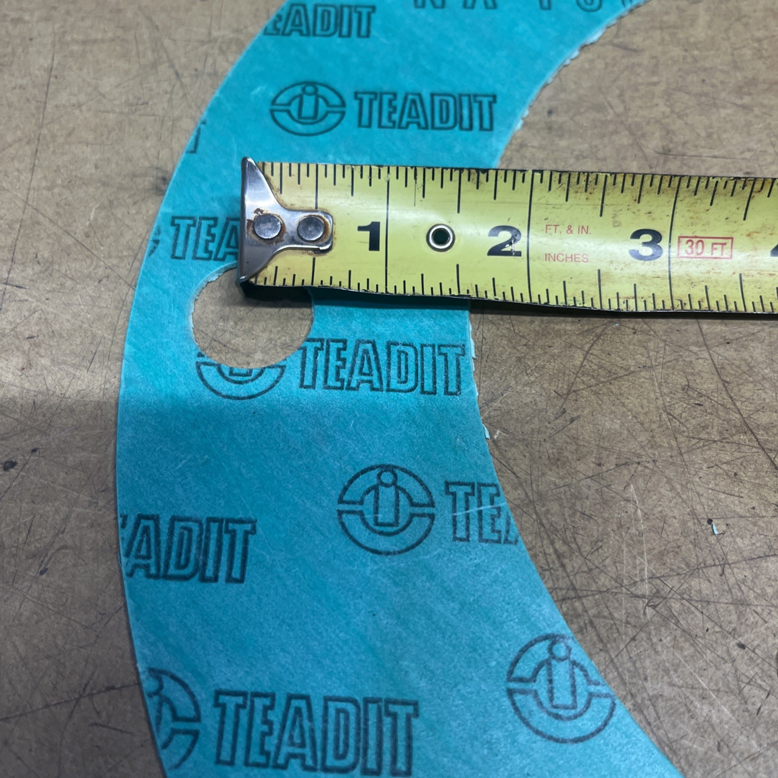 8″ Teadit NA-1001 Full Face 1/8″ 8″ Flange To Flange Flat Gasket