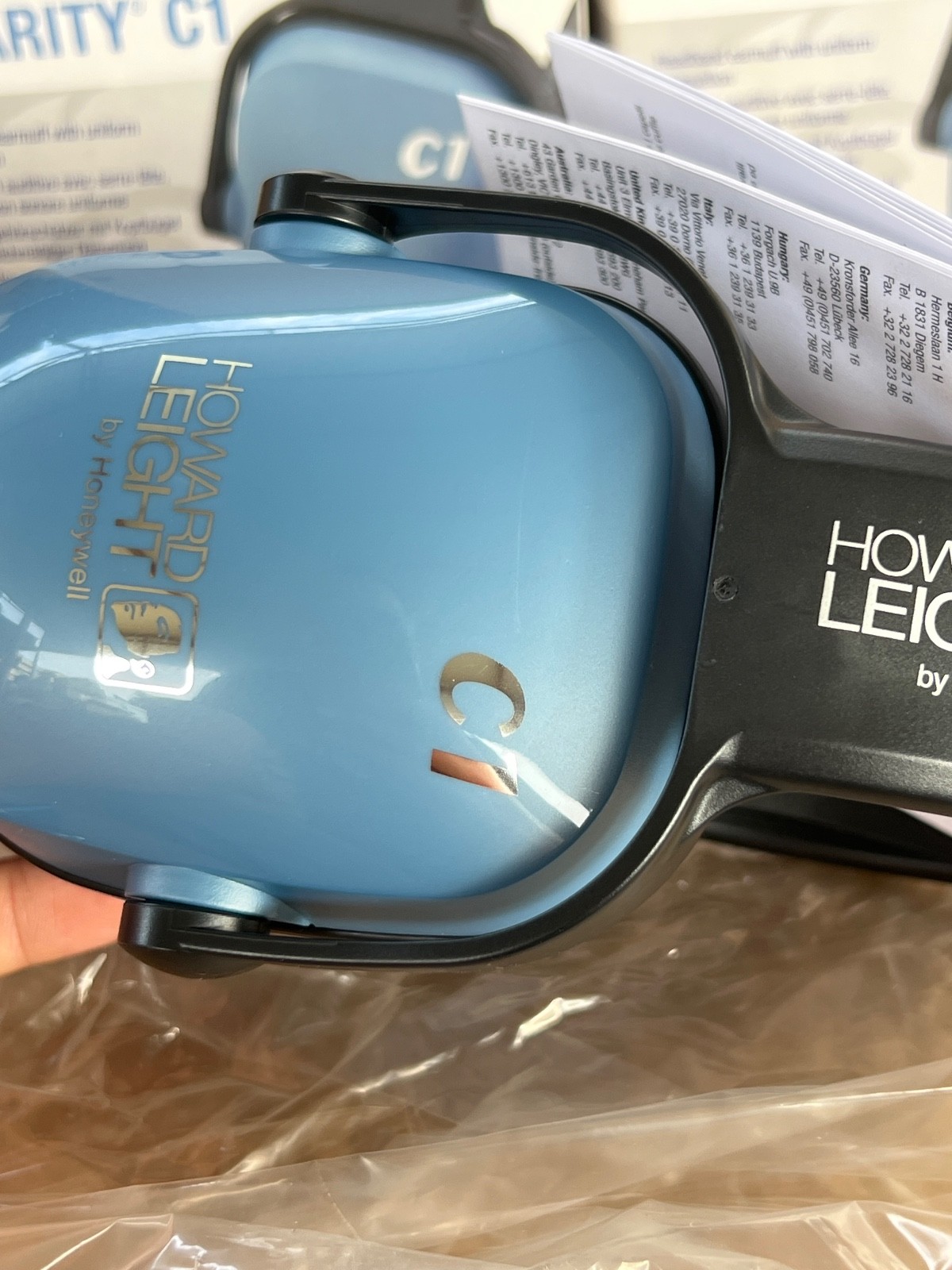 (Lot 2 Pcs) Howard Leight Clarity® C1 Headband Earmuffs 1011142 By Honeywell