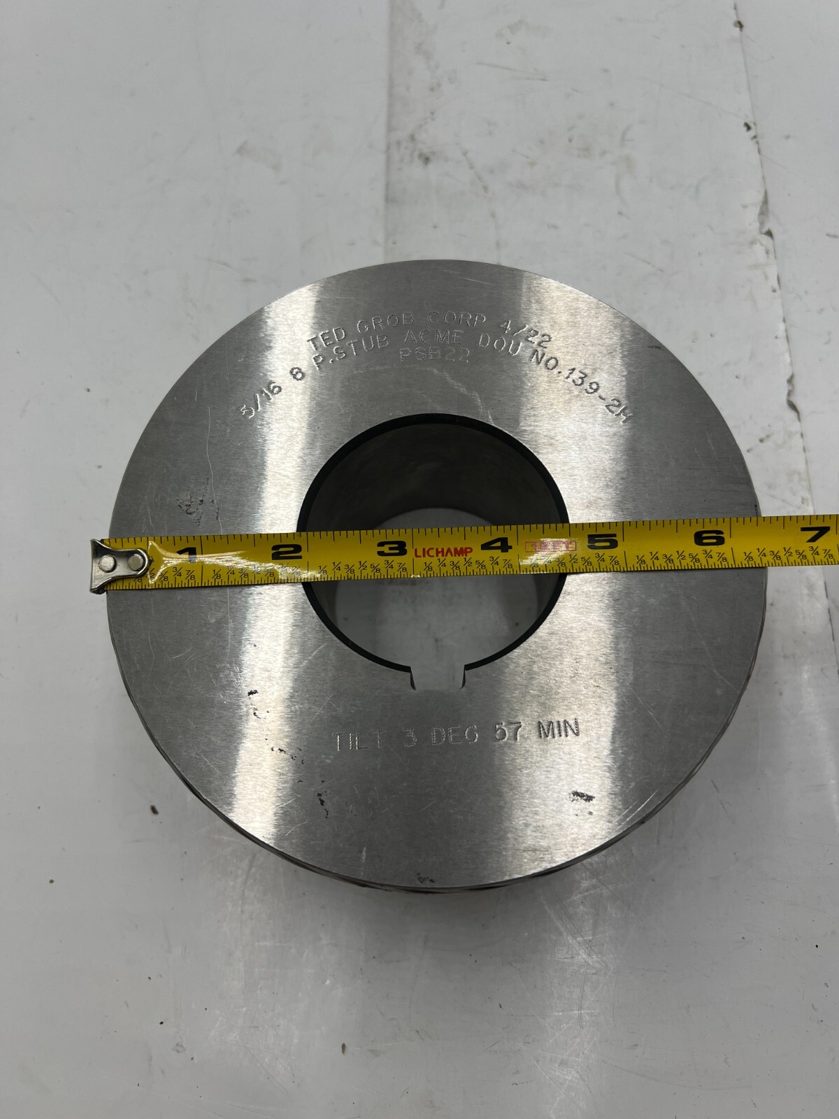 Ted Grob Corp 4/22 5/16 P.STUB ACME D0U No.139-2H Thread Rolling Die