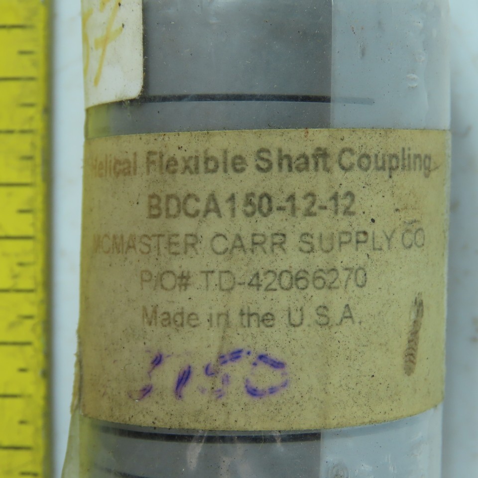 BDCA150-12-12 Aluminum Flexible Shaft Coupling 3/8″ x 3/8″ x 2.35″ Long 1.5″ OD