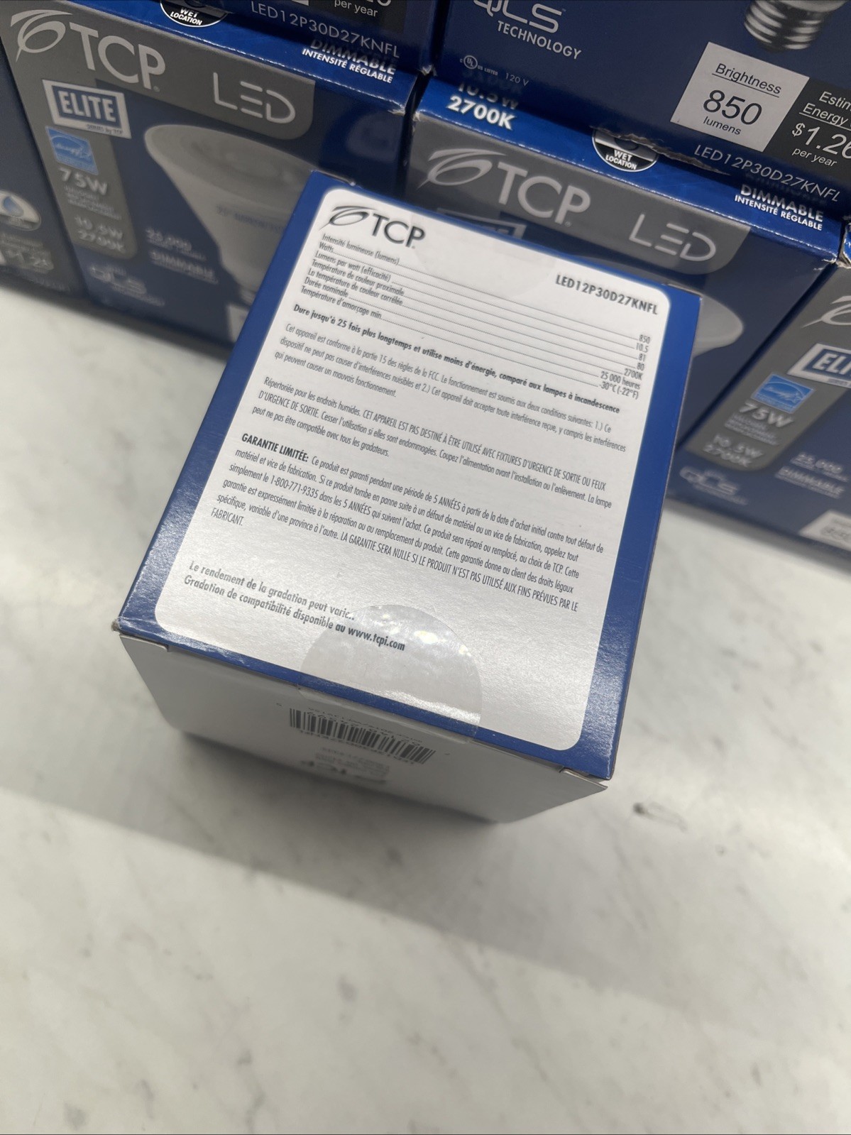 TCP Elite LED Lot of 12, 850 Lumens 10.5 2700K Dimmable Long Neck Lamp NIB