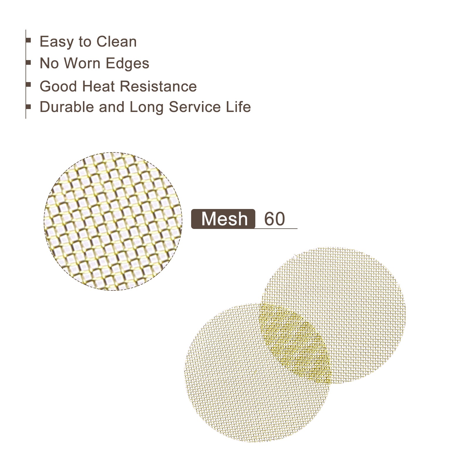 80Pack Pipe Screen Brass Screens 1 Inch 25.4mm Diameter for Pipe Filter