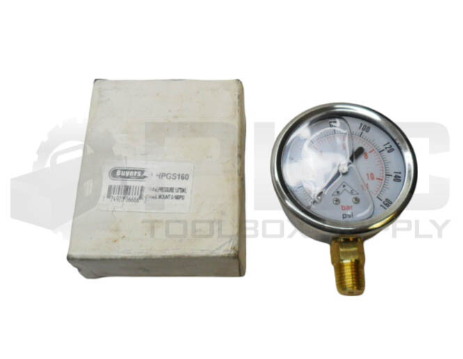 NEW BUYERS HPGS160 PRESSURE GAUGE 1.5″ DIA 0-160PSI 16060238 *READ*