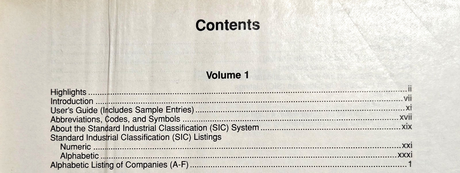 Ward’s Business Directory~ U.S. Private & Public Companies 1994 Vol. I Alpha A-F