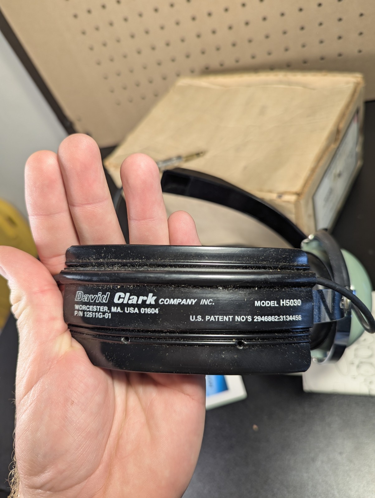David Clark H5030 P/N12511G-01 Overhead Dual Ear Voice Headset