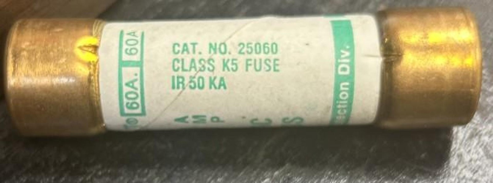 Lot of 2 Shawmut 60 Amp 250V Fuses Cat No. 25060 Class 5K – GHB-63-D18