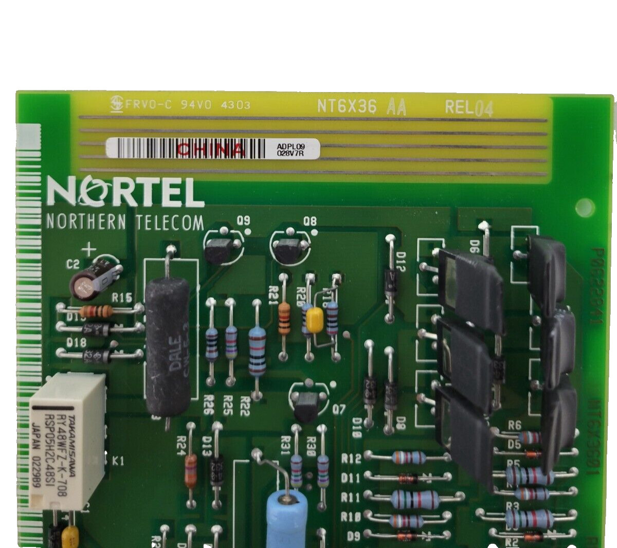 NORTEL NT6X36 AA BOARD DMS-100 SERIES FPS ALARM BOARD MODULE USED.
