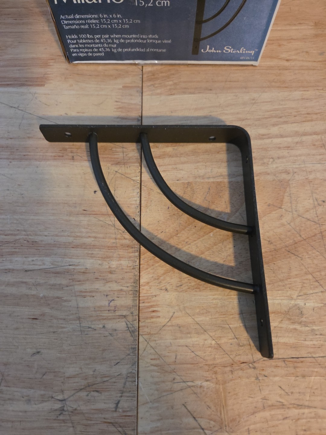 Knape & Vogt RP-0087-6BRZ Steel Bronze Milano Shelf Bracket 6″ 50 Lb(Pack of 10)