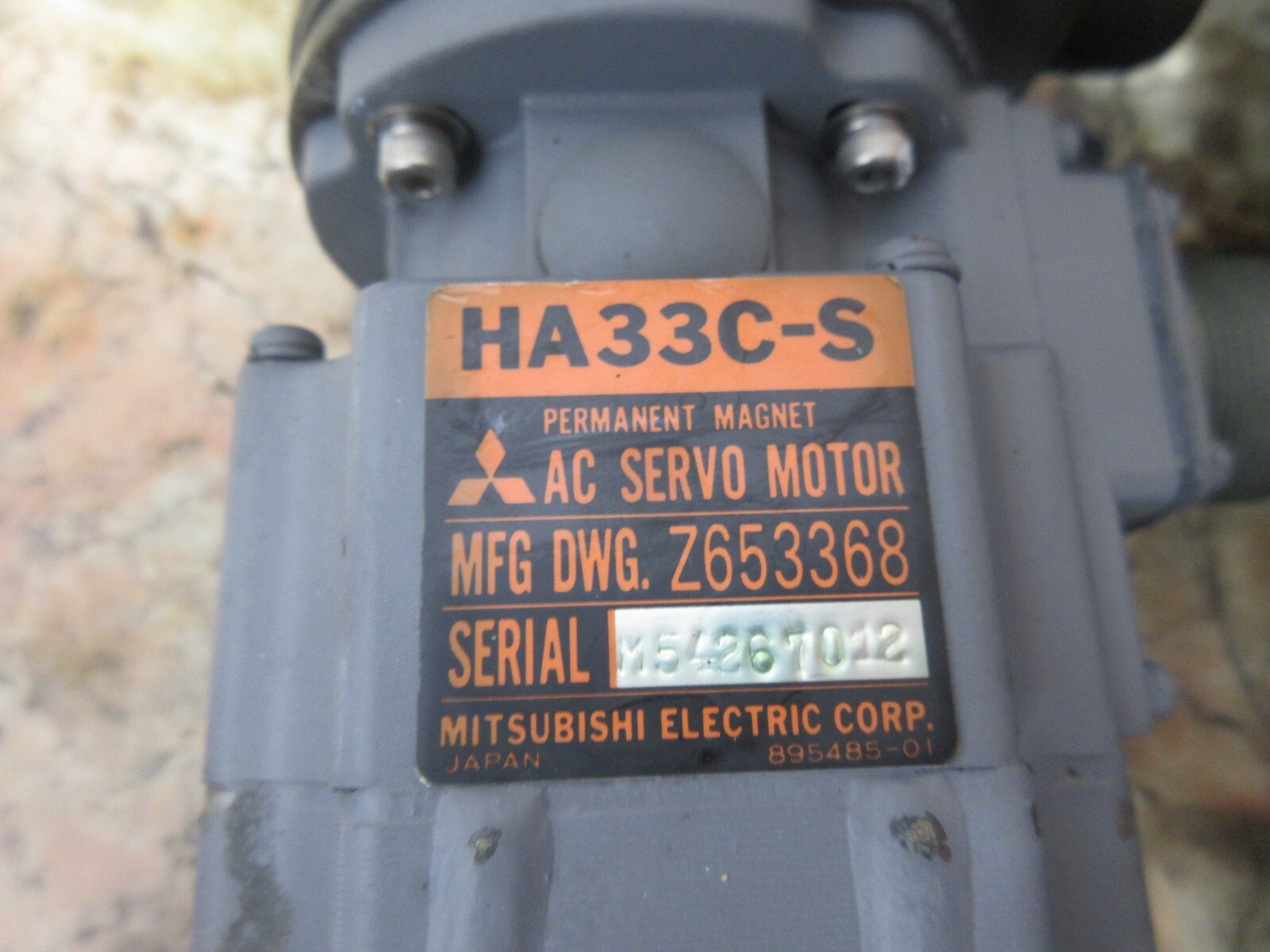 MITSUBISHI AC SERVO MOTOR HA33C-S FA-CODER TS 5146N 18 BKO-NC6214 EACH 1