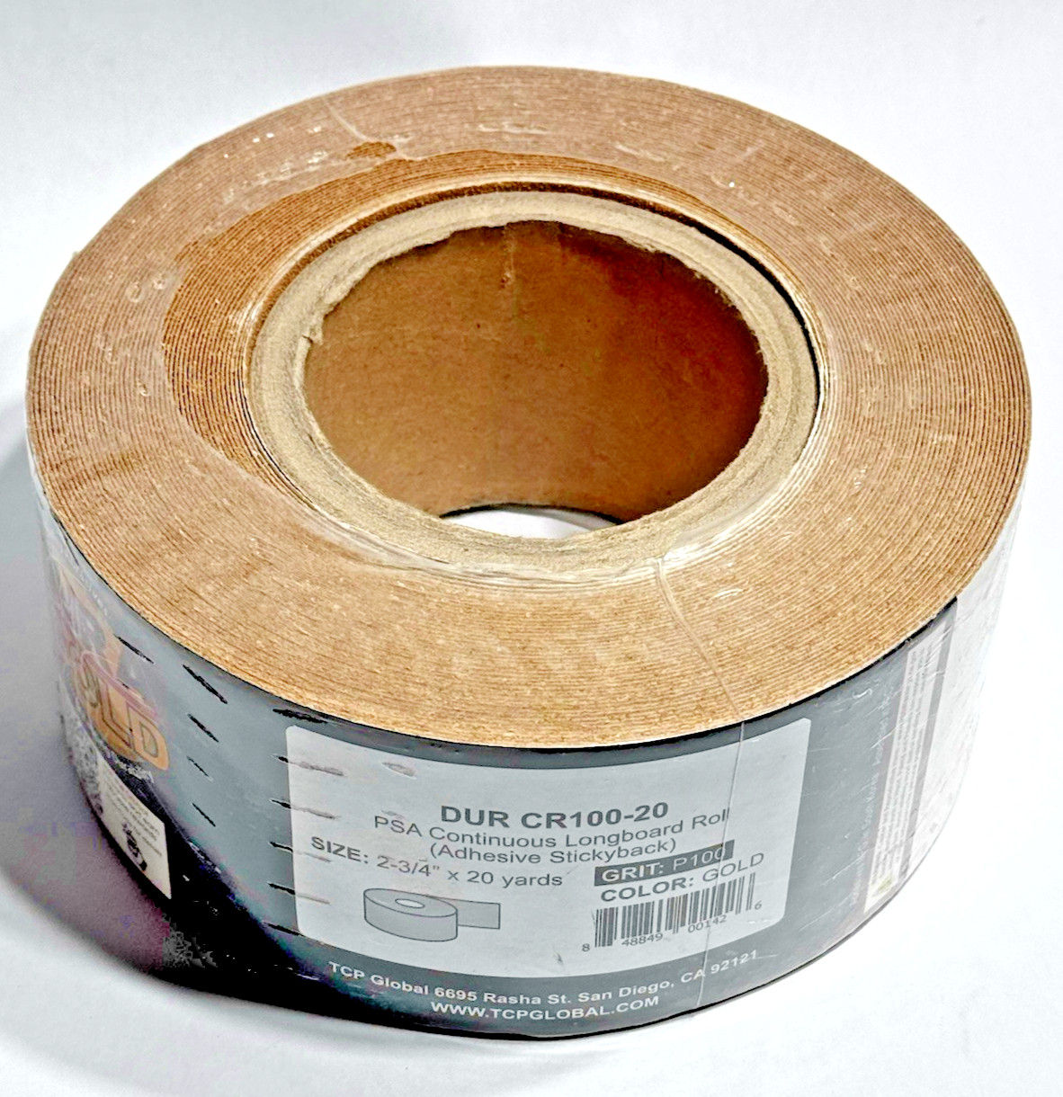 Dura Gold DUR CR100-20 PSA Continuous Longboard Roll 2-3/4″x20Yd P100 Grit