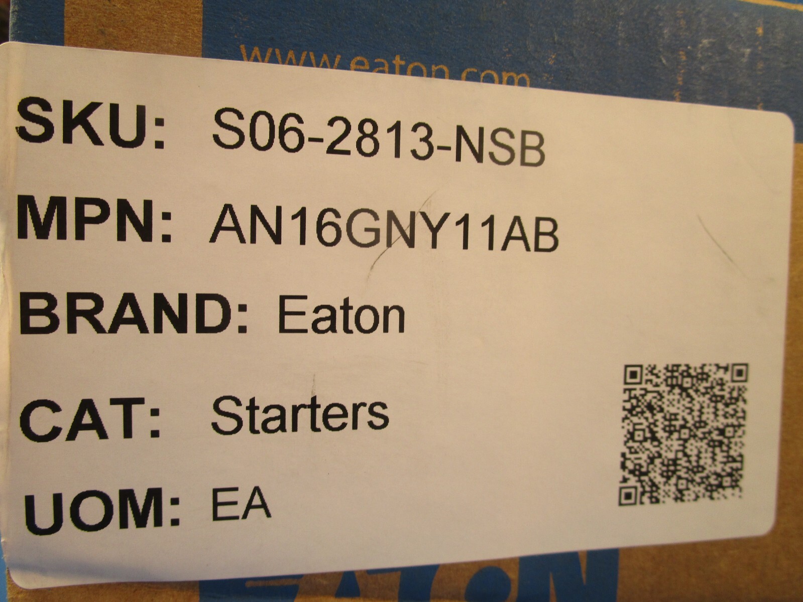 Eaton AN16GNY11AB, AN16YED40 ENHANCED COIL MOTOR STARTER, 600 VAC 45A 120V COIL