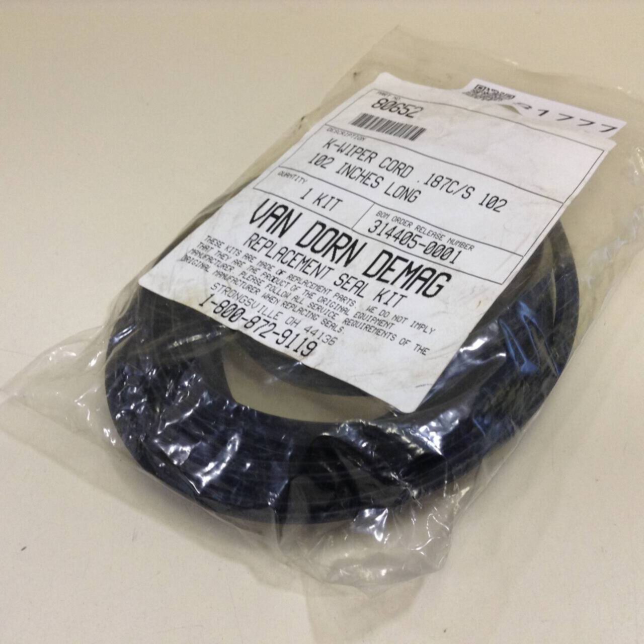 VAN DORN DEMAG K-Wiper Cord 187C/S 102 Used #81777