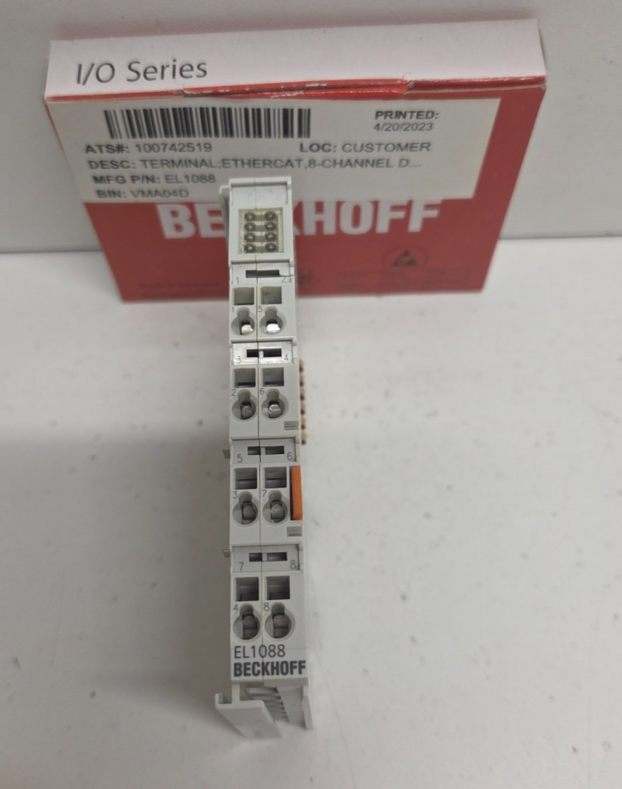NEW IN BOX! BECKHOFF 24V 8-CHANN INPUT ETHERCAT TERMINAL EL1088