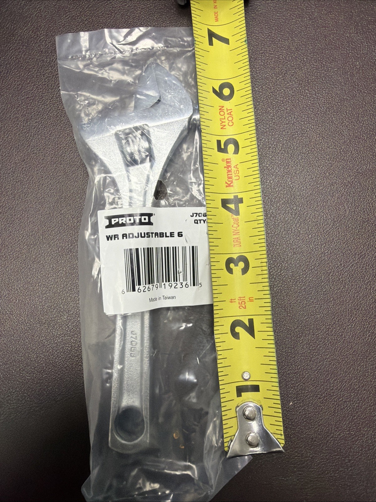 Proto J706B Adjustable Wrench: Steel, Chrome Finish