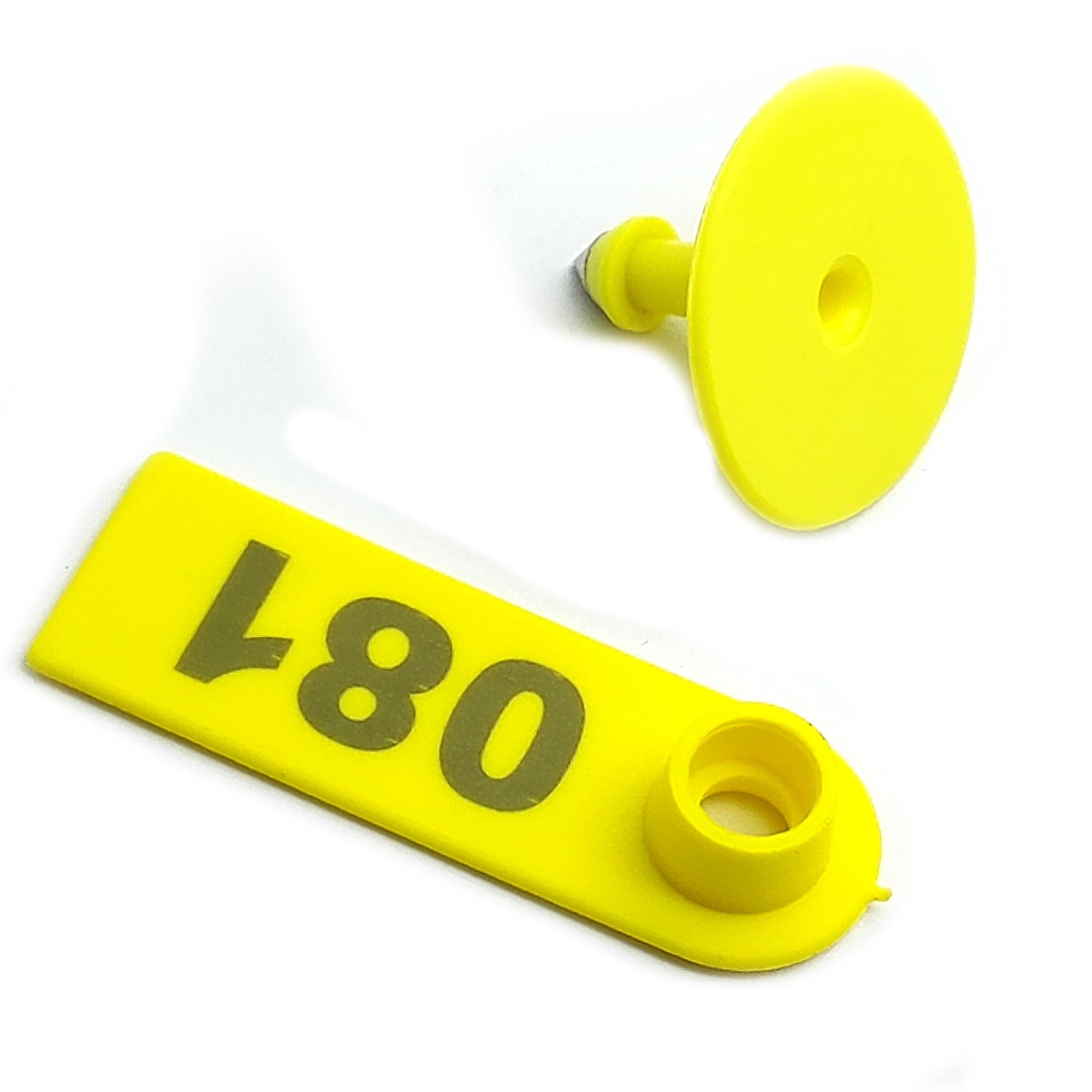 100x Yellow 001-100 Number Plastic Livestock Ear Tag For Goat Sheep