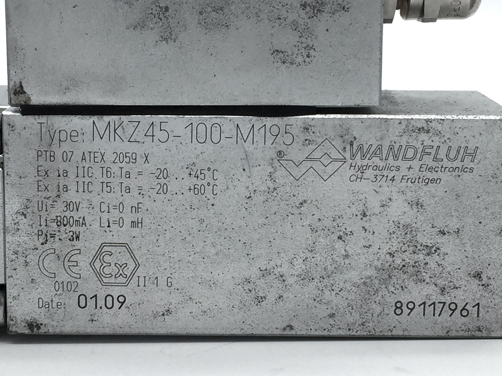 WANDFLUH WKZ45-100-M195 Solenoid Coil AEXI4Z60b-100/T6-Z444 Valve