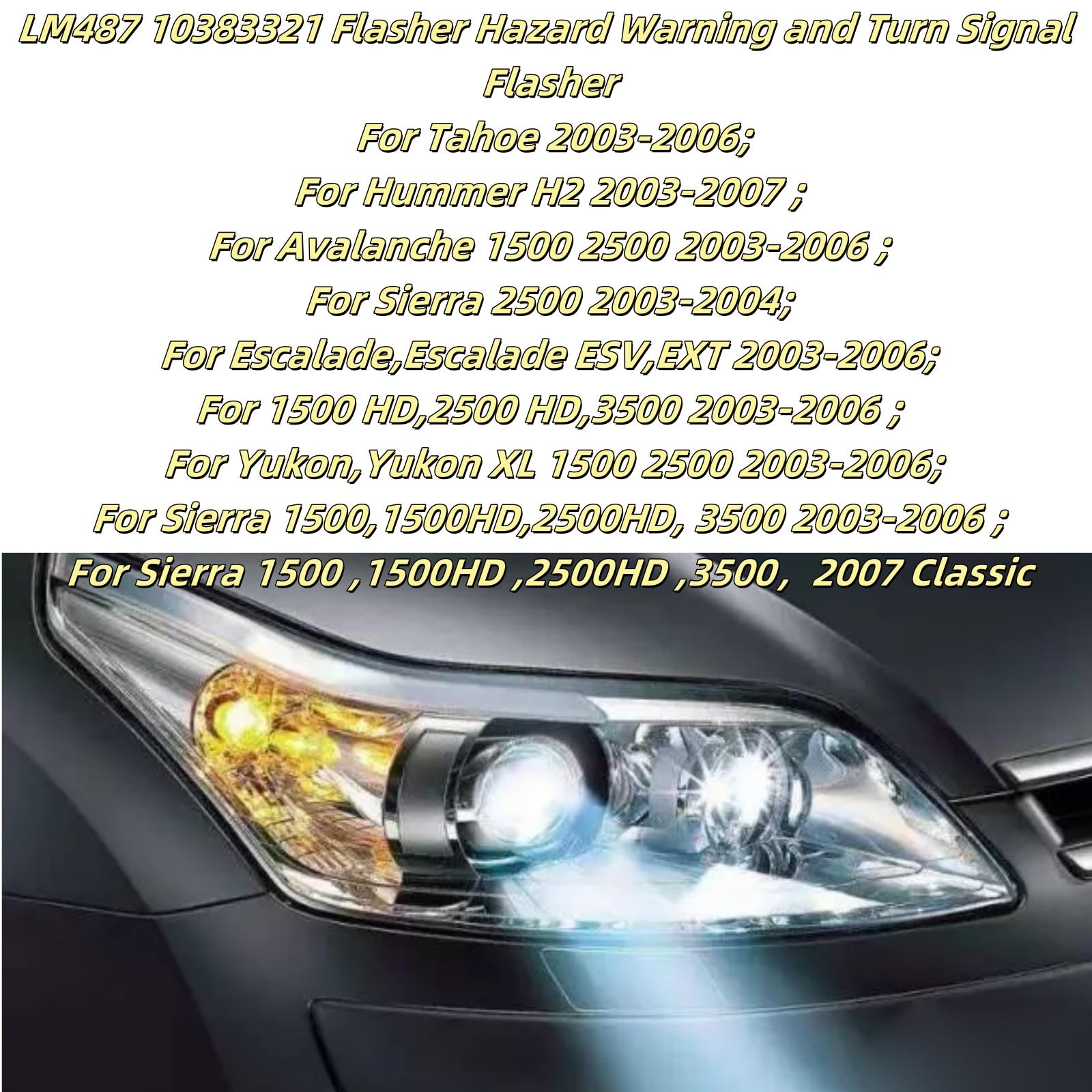 LM487 LED Flasher Turn Signal Relay for Chevy Silverado GMC Cadillac Hummer03-07