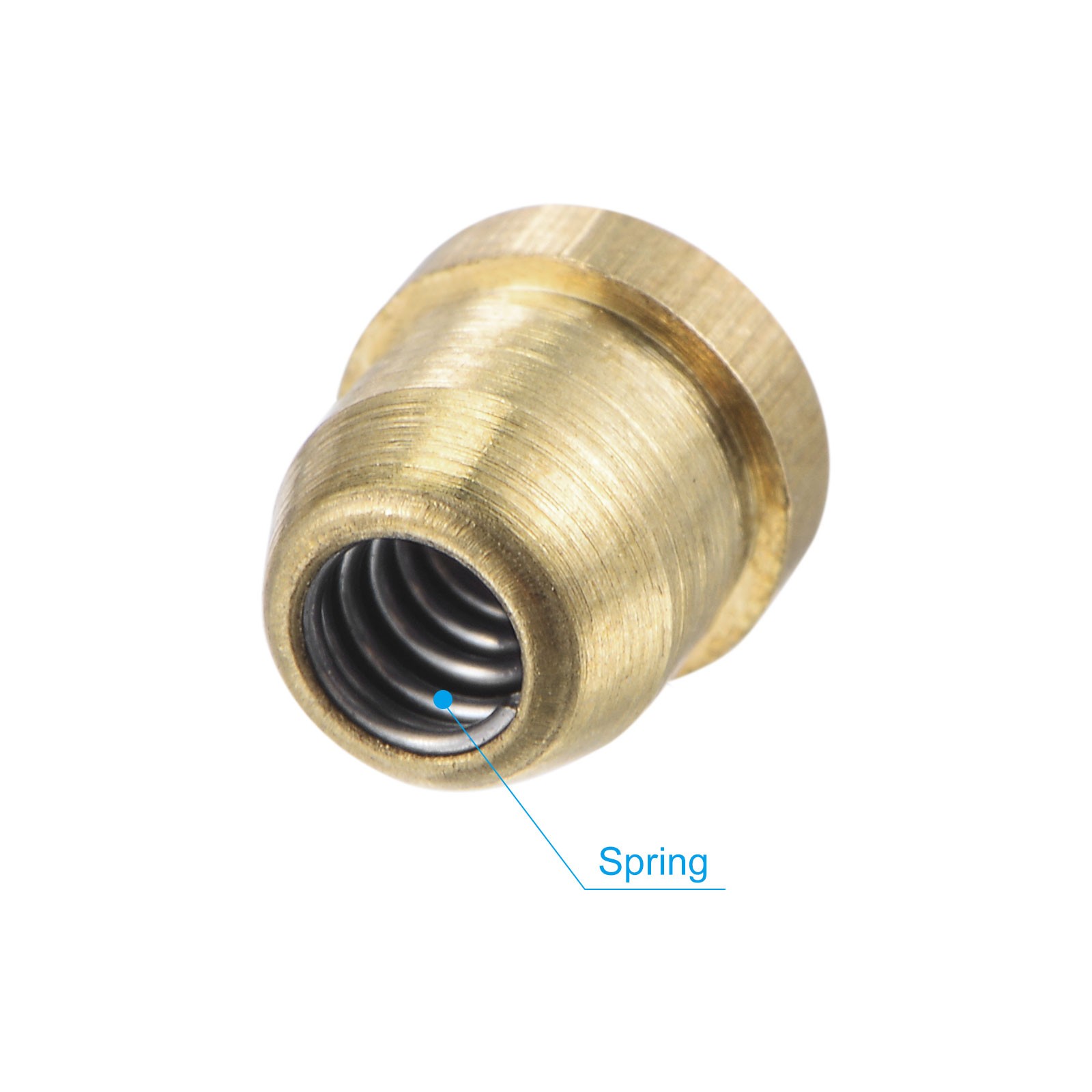 Brass Push Button Flange Grease Oil Cup 4mm for Lubrication System 8Pcs