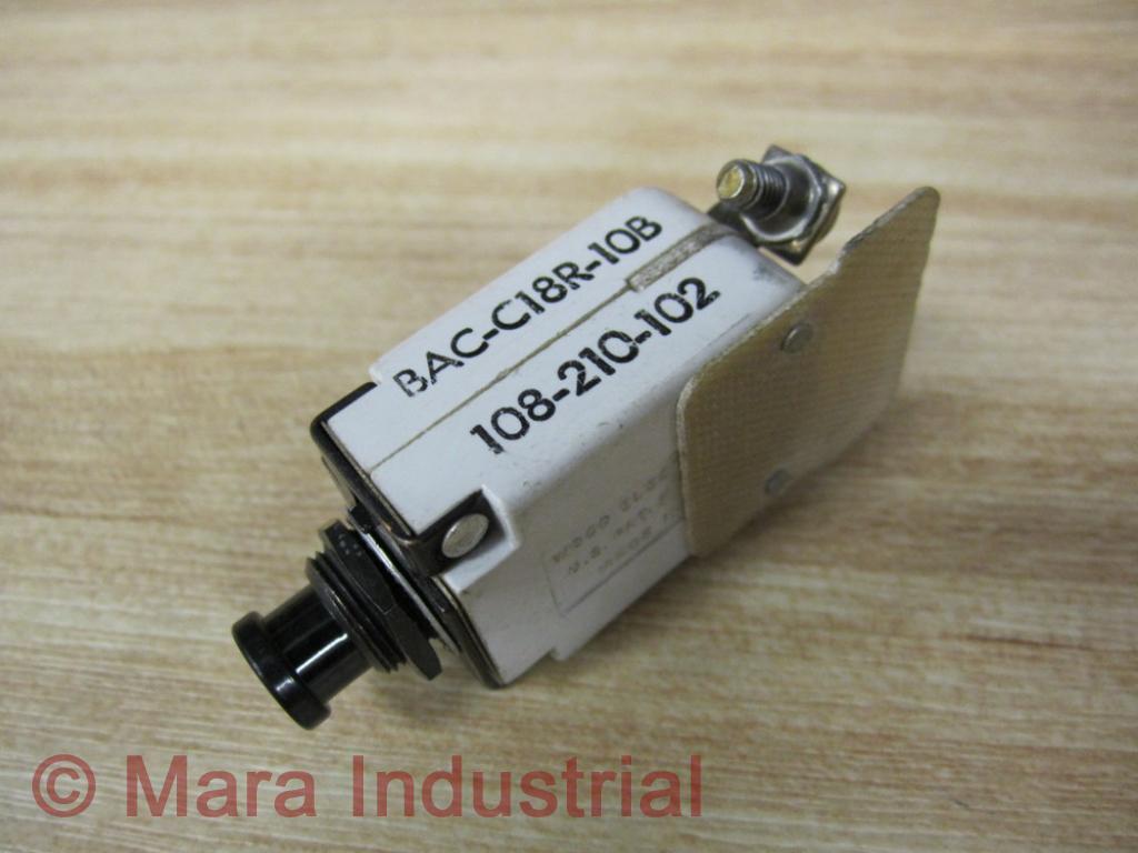Wood Electric BAC-C18R-10B Miniature Circuit Breaker 108-210-102