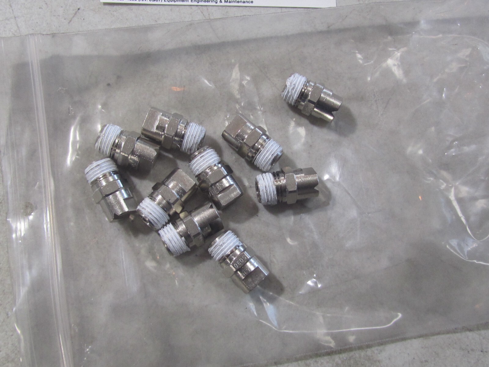 LOT OF 10 NEW OLD STOCK SPRAYING SYSTEMS 1/4″ VEE JET SPRAY NOZZLES H1/4U-SS5030