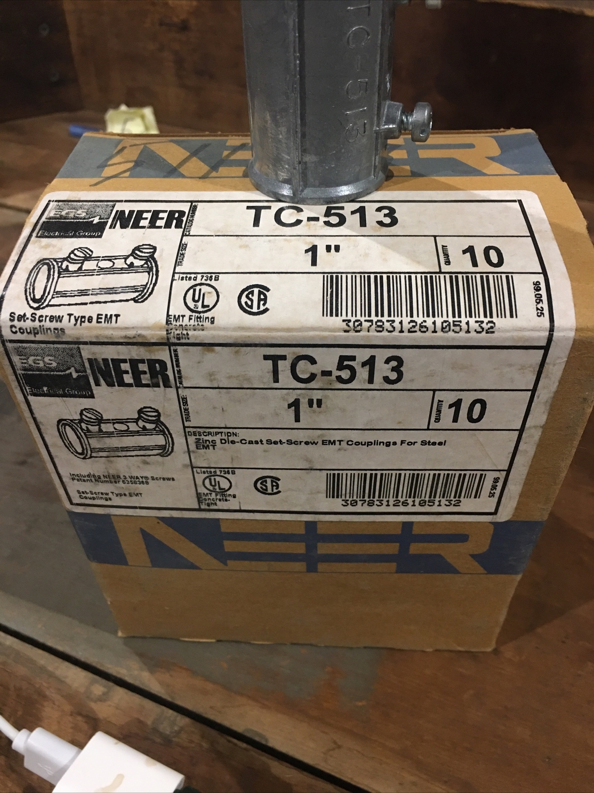 1 Pack of 20 NEER TC-513 EMT SET SCREW COUPLING, 1″ Zinc Die Cast