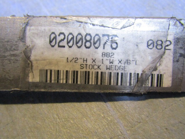2 – 6″ Stock Wedge # 882, 02008076, 1/2″ H x 1″ W x 6″ L. NEW