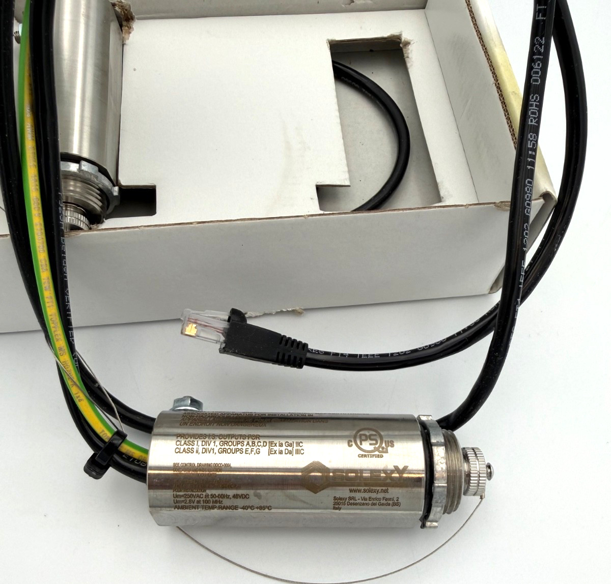 Solexy BAF3S0101N0040 STAINLESS Ethernet Barrier -One Pair- 40″ Cat5e