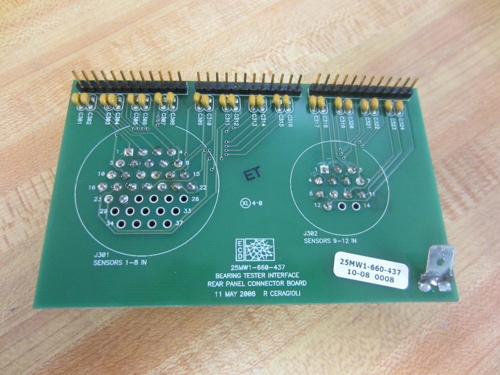 ECD 25MW1-660-437 B.T.I. Rear Panel Connector Bd 25MW1660437