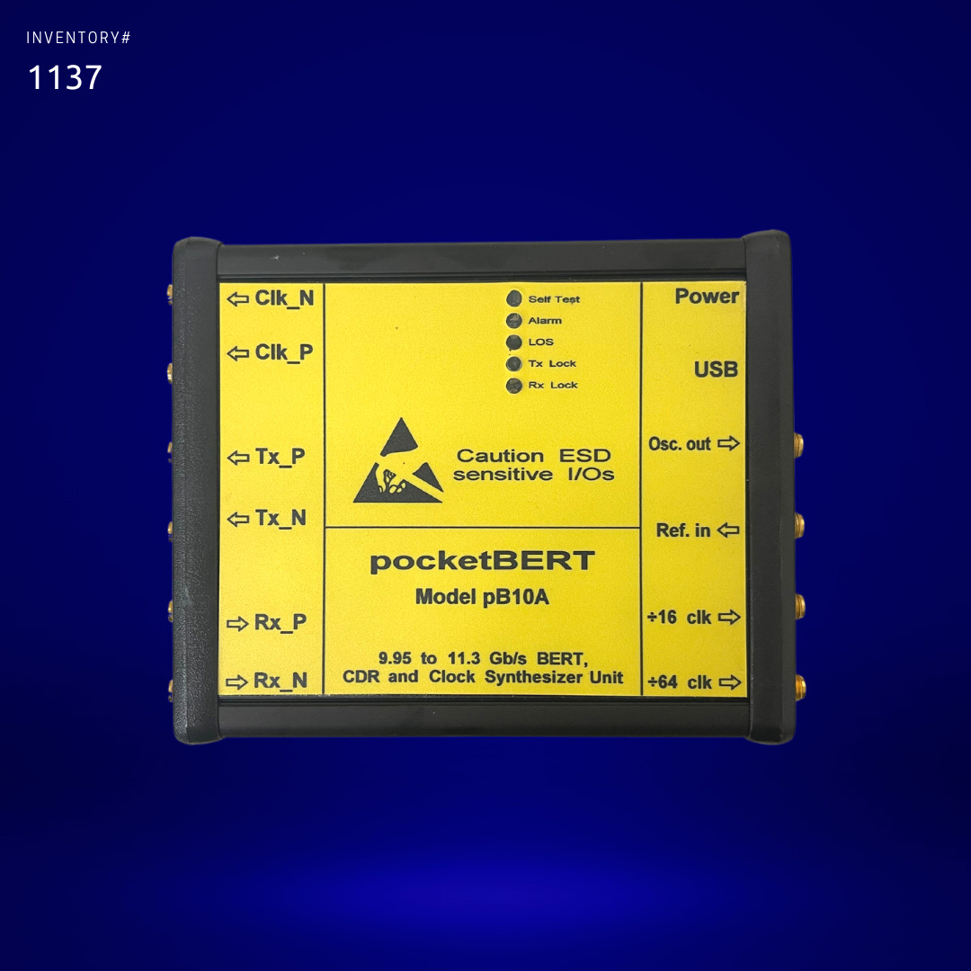 PocketBERT pB10A 9.95 to 11.3 Gb/s BERT, CDR and Clock Synthesizer Unit